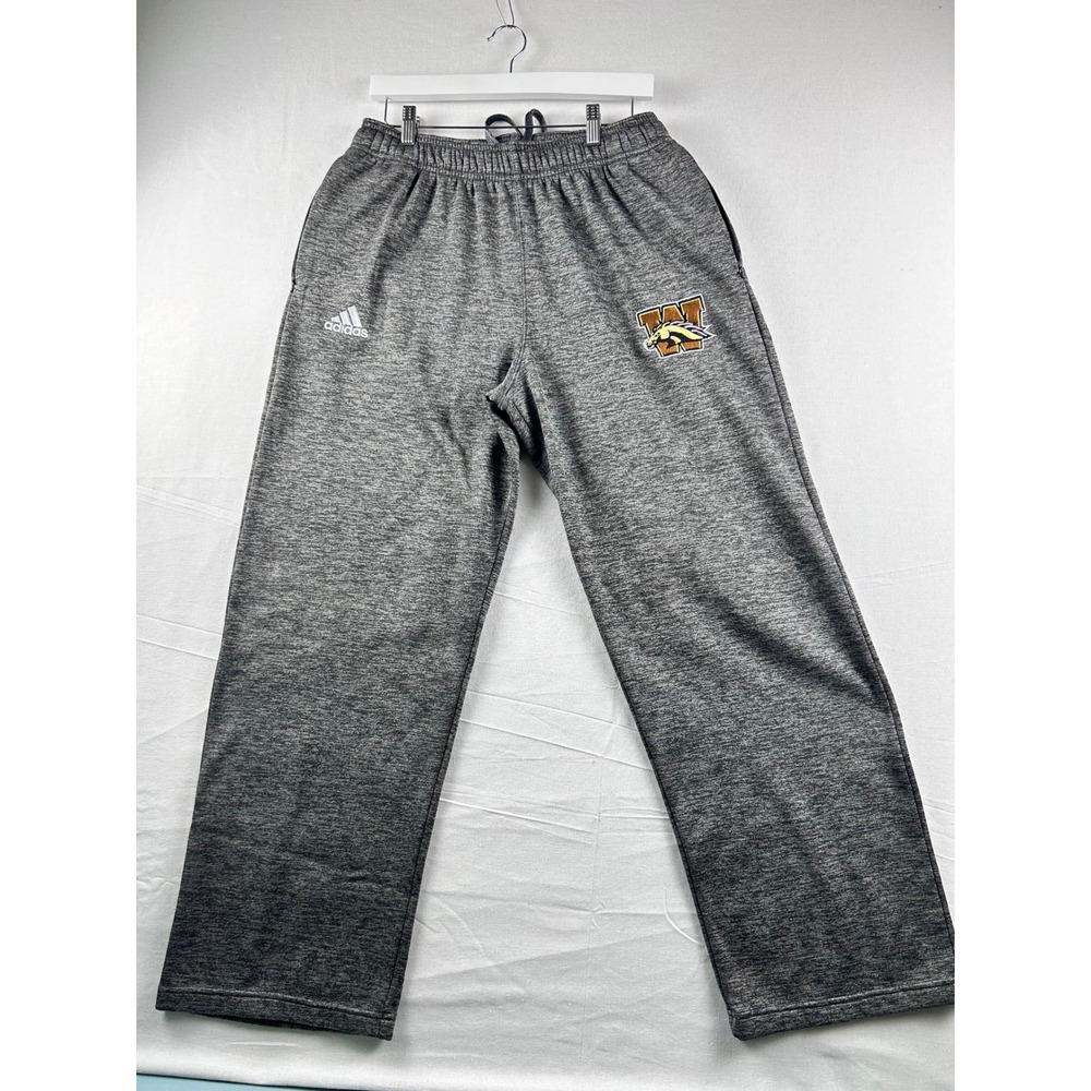 Adidas Climawarm Mens Medium Gray Western‎ Michigan Broncos Fleece Sweatpants